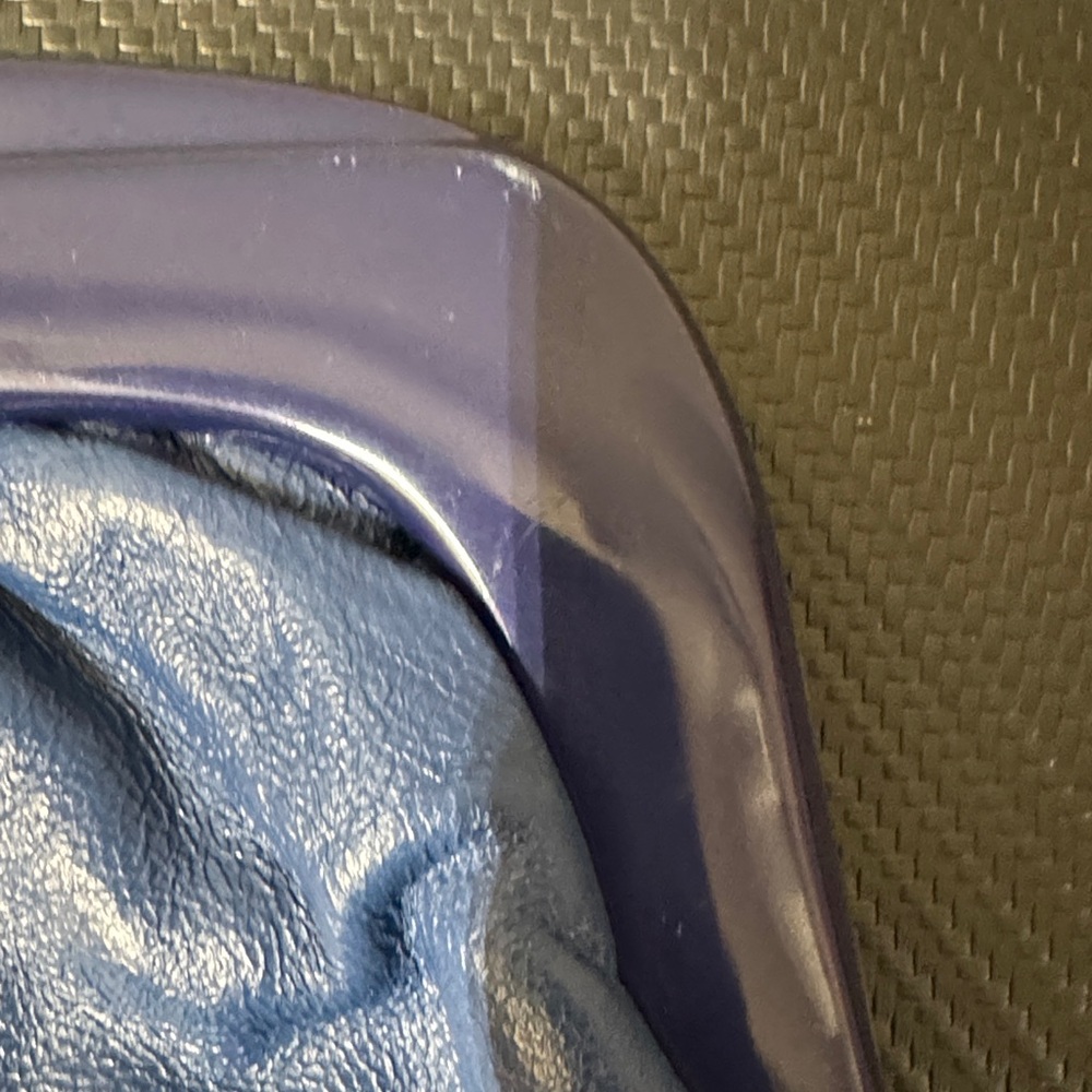 Vintage Leather Blue Clutch Bag - Picture 4 of 5